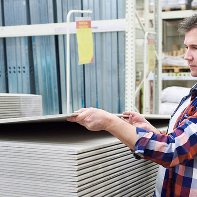 अच्छा मूल्य सजावटी छत के लिए 4x8 12 मिमी जिप्सम बोर्ड जल प्रतिरोधी ऑनलाइन